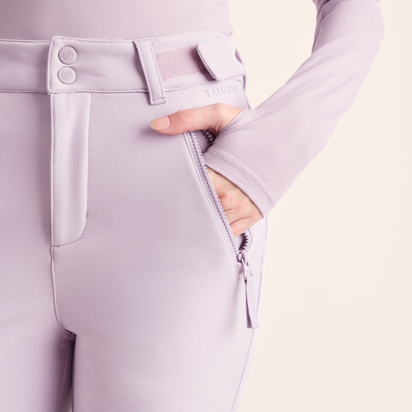 Annecy Womens Softshell Salopettes - Lavender Grey