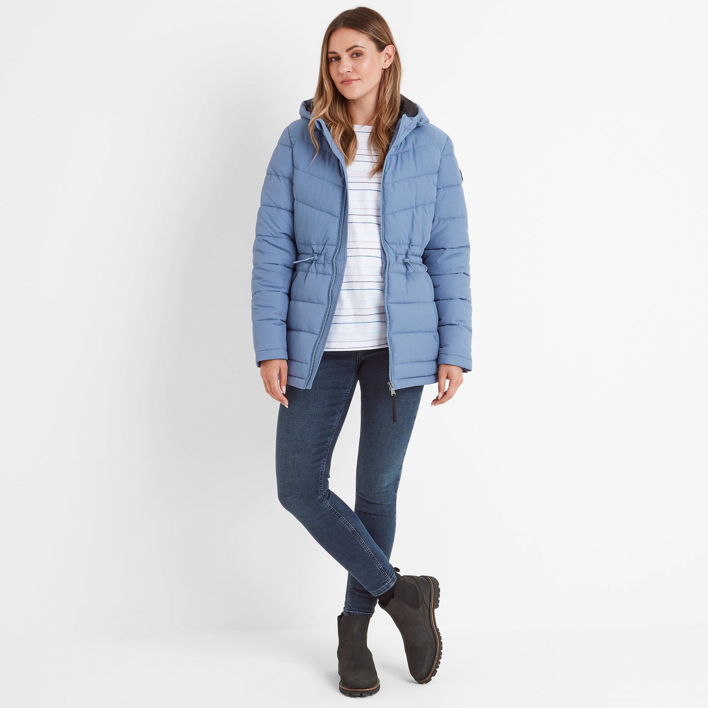 Anthorn Womens Padded Parka - Misty Blue