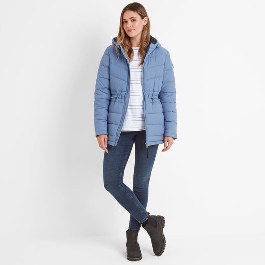 Anthorn Womens Padded Parka - Misty Blue