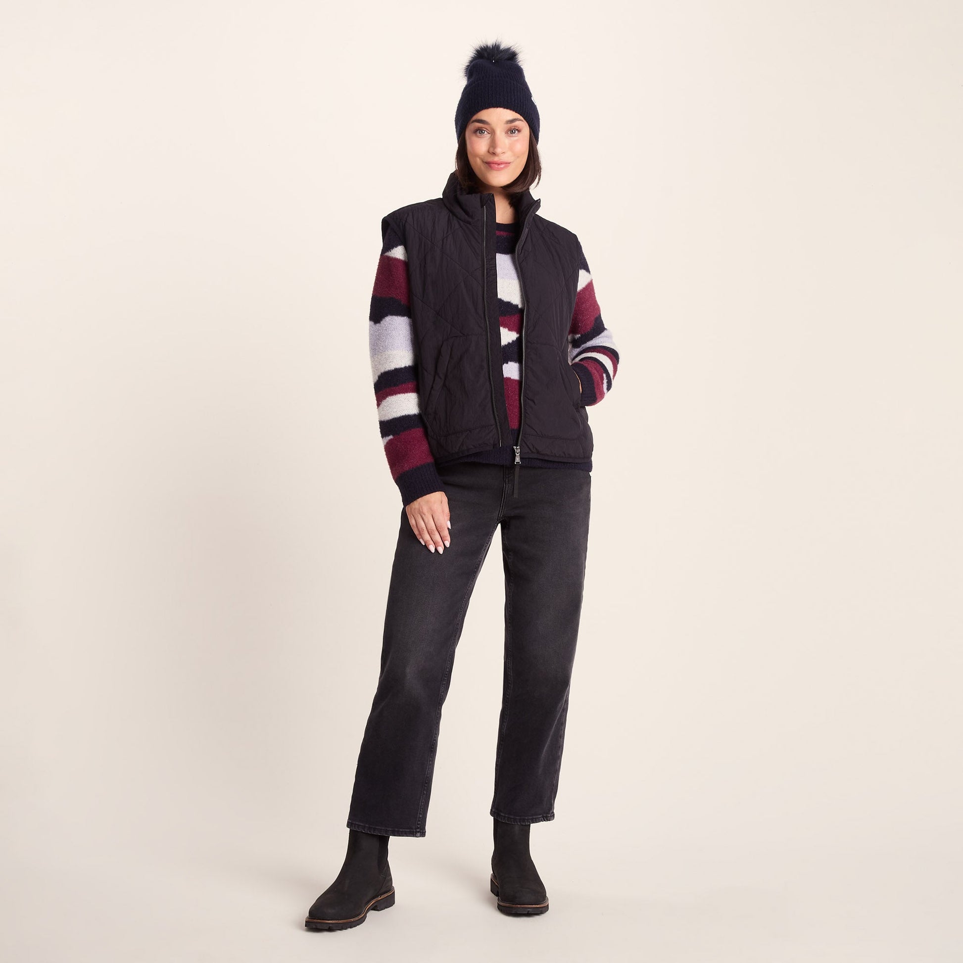 Anya Knit Hat - Oxford Blue
