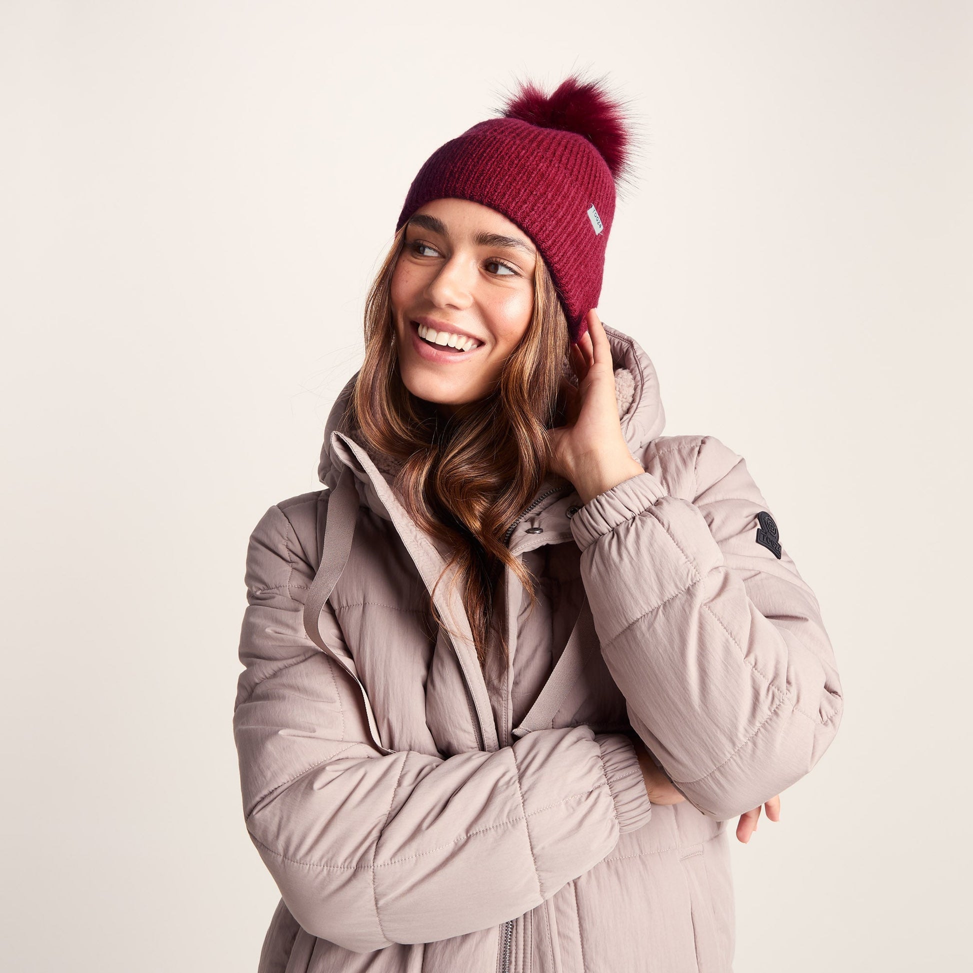Anya Knit Hat - Washed Burgundy