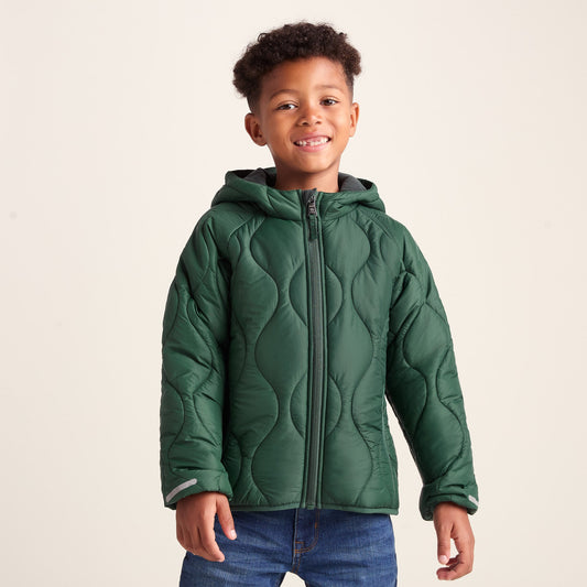 Arbor Kids Shower Resistant Padded Jacket - Dark Fern