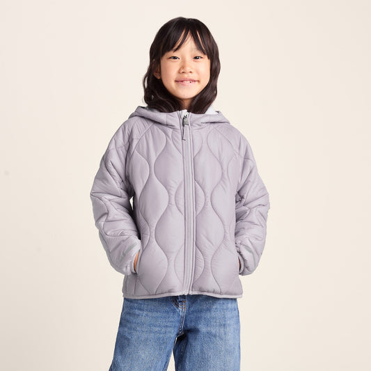 Arbor Kids Shower Resistant Padded Jacket - Lavender Grey