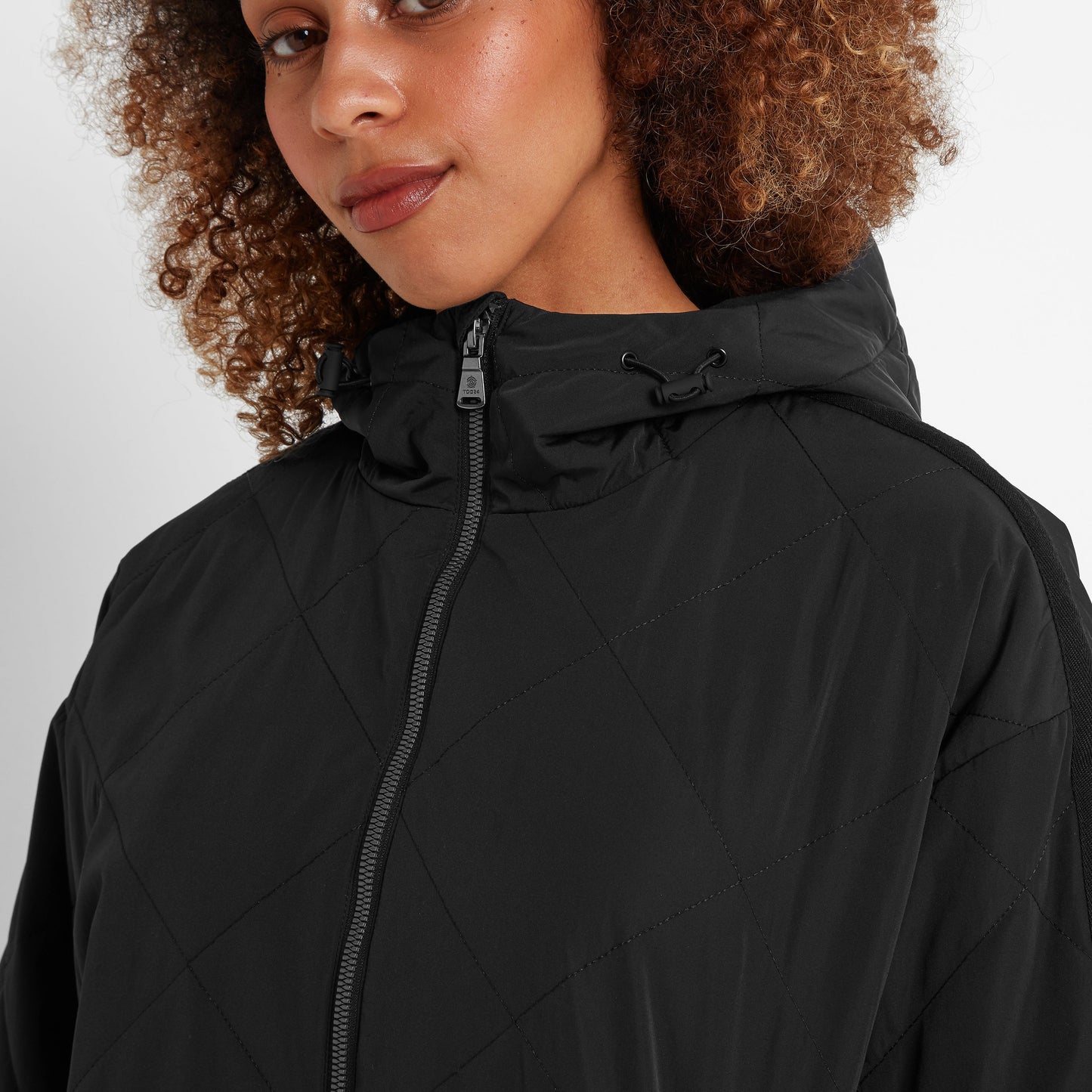 Banton Womens Oversized Shower Resistant Insulated Jacket - Black
