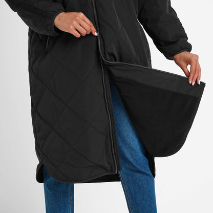Banton Womens Oversized Shower Resistant Insulated Jacket - Black