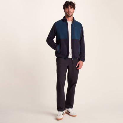 Banwell Mens Microfleece Jacket - Dark Indigo/Petrol Green
