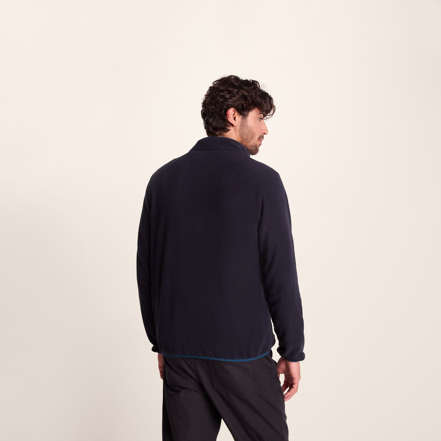 Banwell Mens Microfleece Jacket - Dark Indigo/Petrol Green