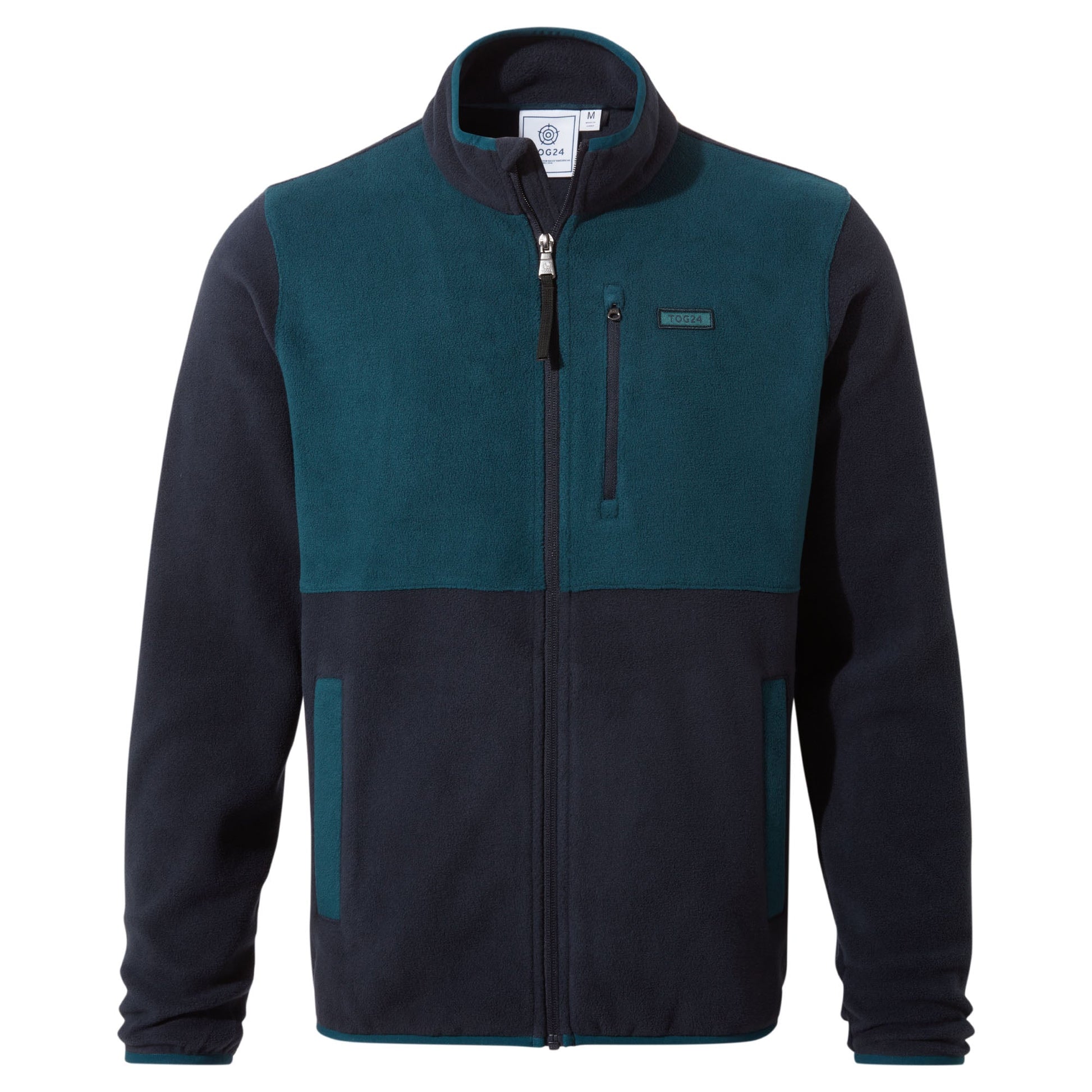 Banwell Mens Microfleece Jacket - Dark Indigo/Petrol Green