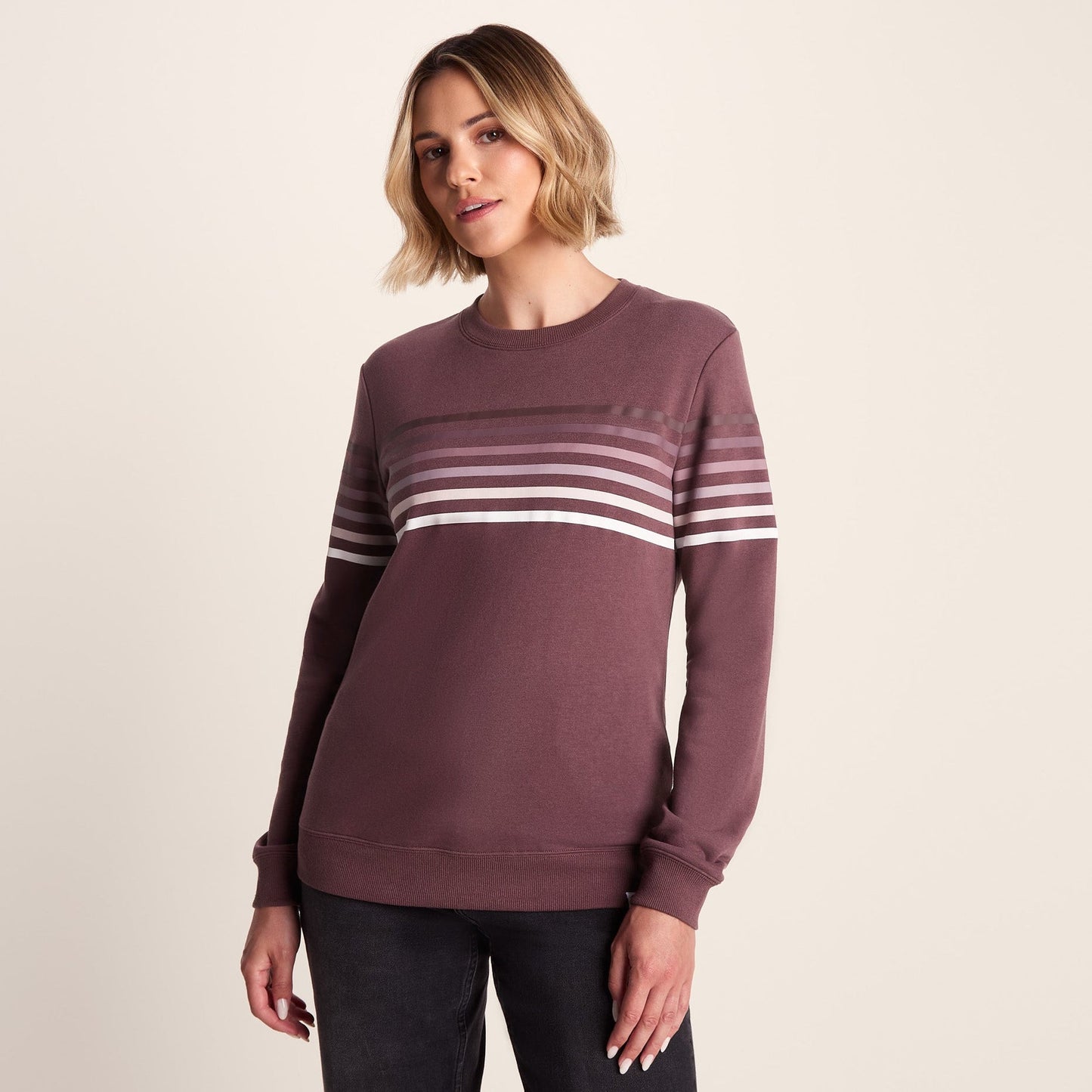 Bayman Womens Supersoft Sweat - Dark Mauve