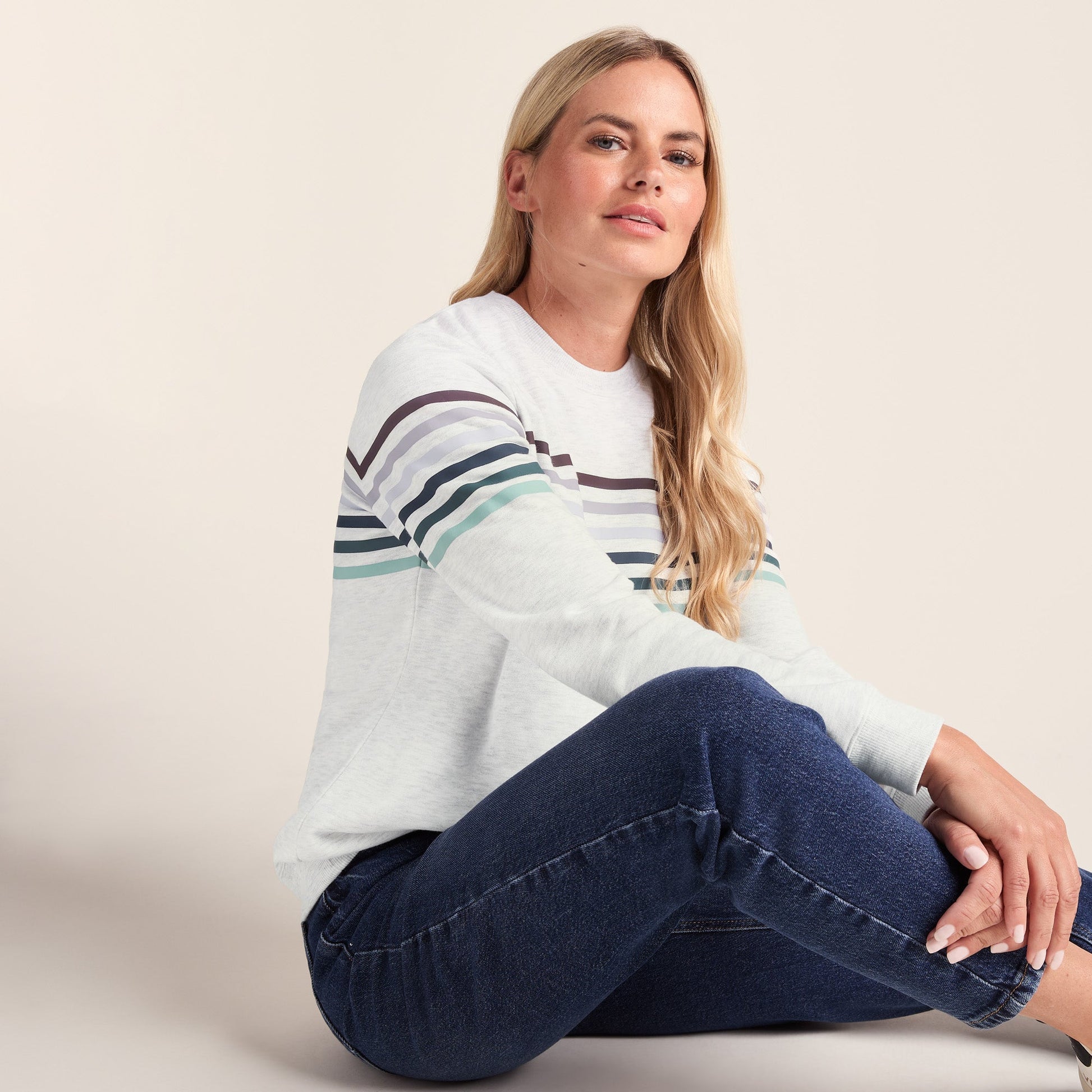 Bayman Womens Supersoft Sweat - Ice Grey Marl