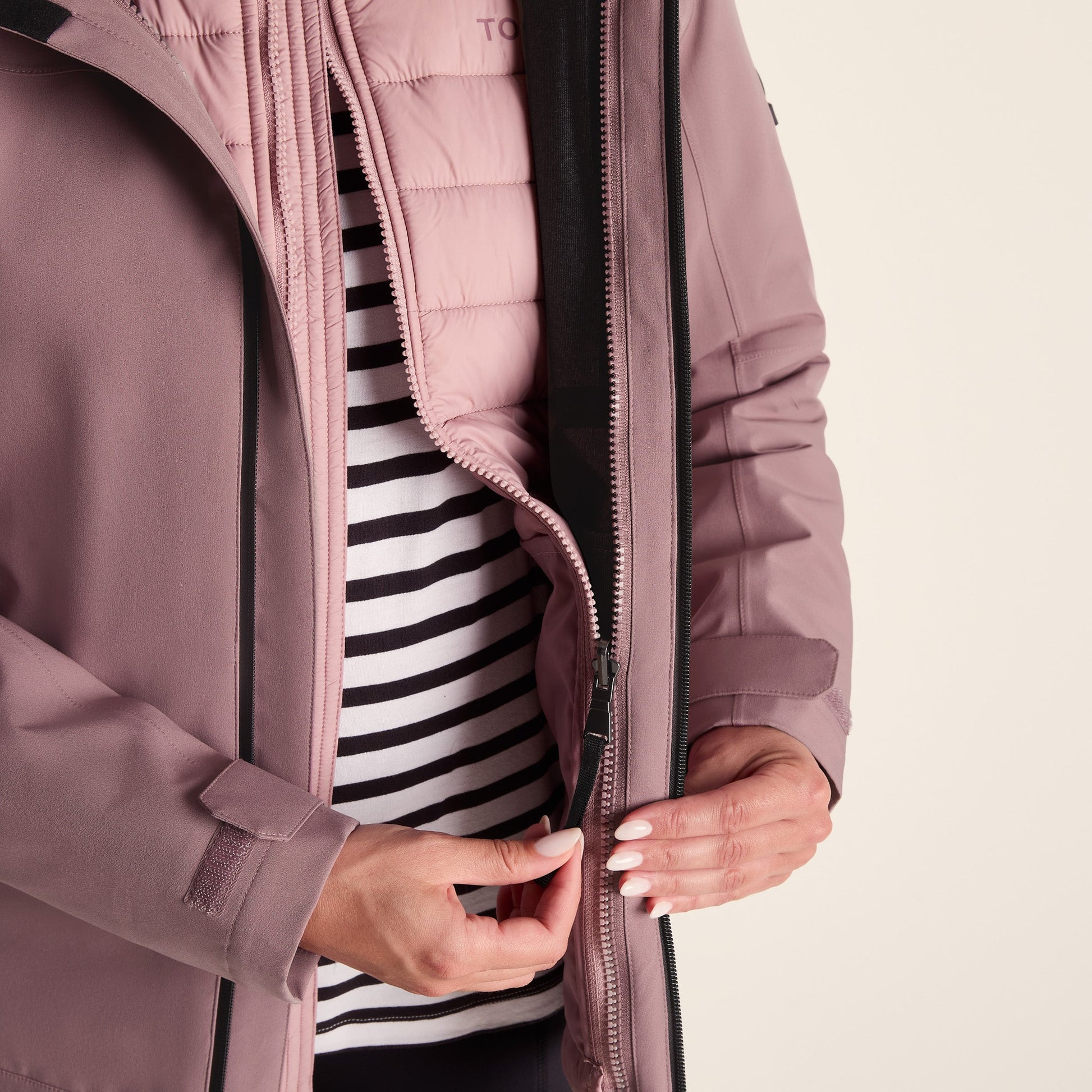 Beverley Womens 3-in-1 Waterproof Jacket - Mauve