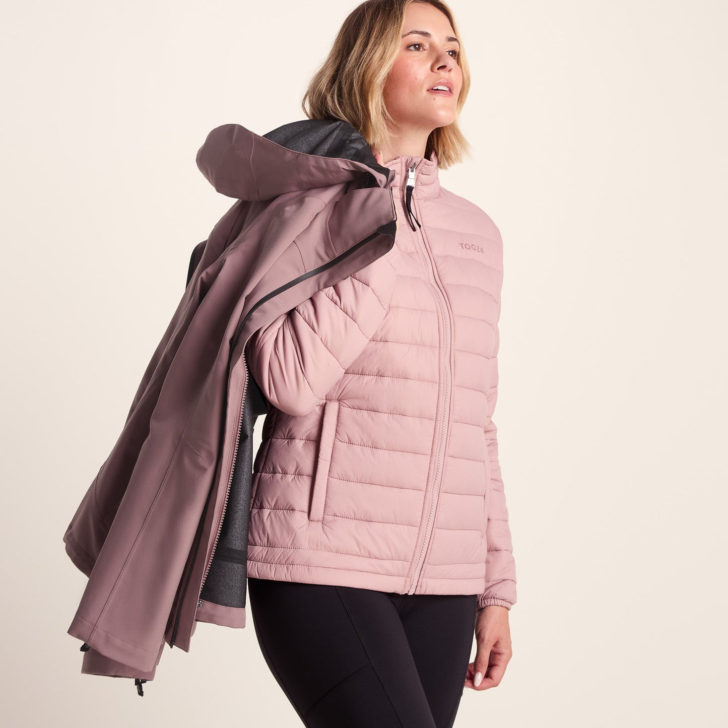 Beverley Womens 3-in-1 Waterproof Jacket - Mauve