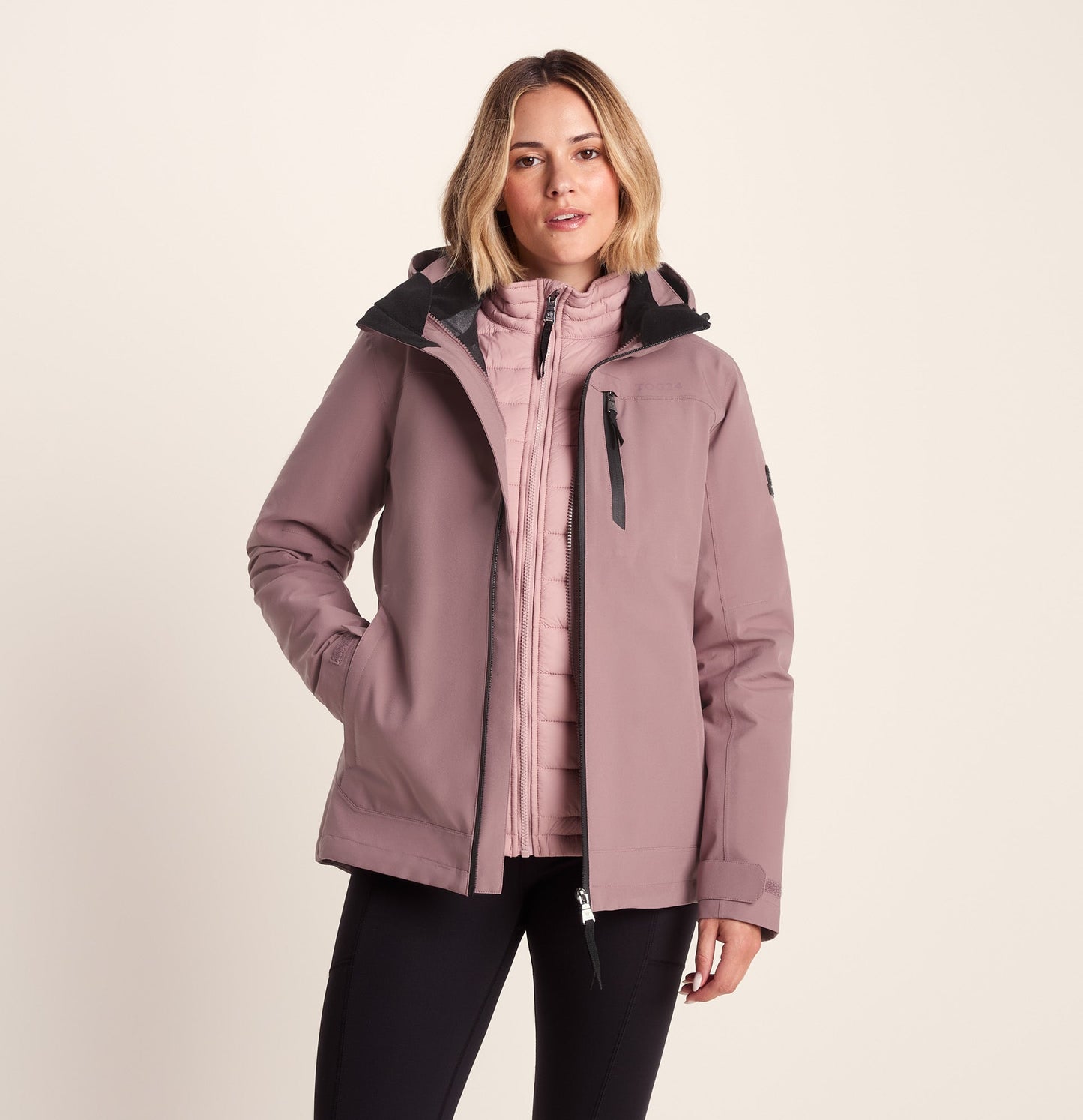 Beverley Womens 3-in-1 Waterproof Jacket - Mauve