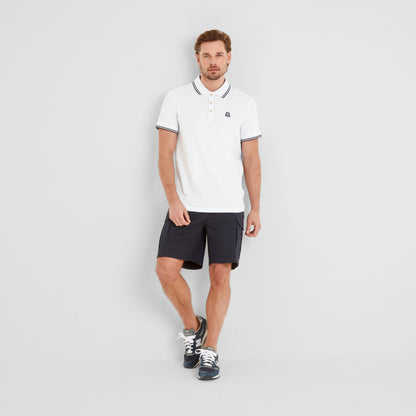 Biston Mens 100% Cotton Pique Polo Shirt - Optic White