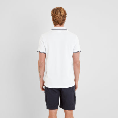 Biston Mens 100% Cotton Pique Polo Shirt - Optic White