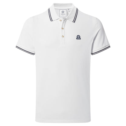 Biston Mens 100% Cotton Pique Polo Shirt - Optic White