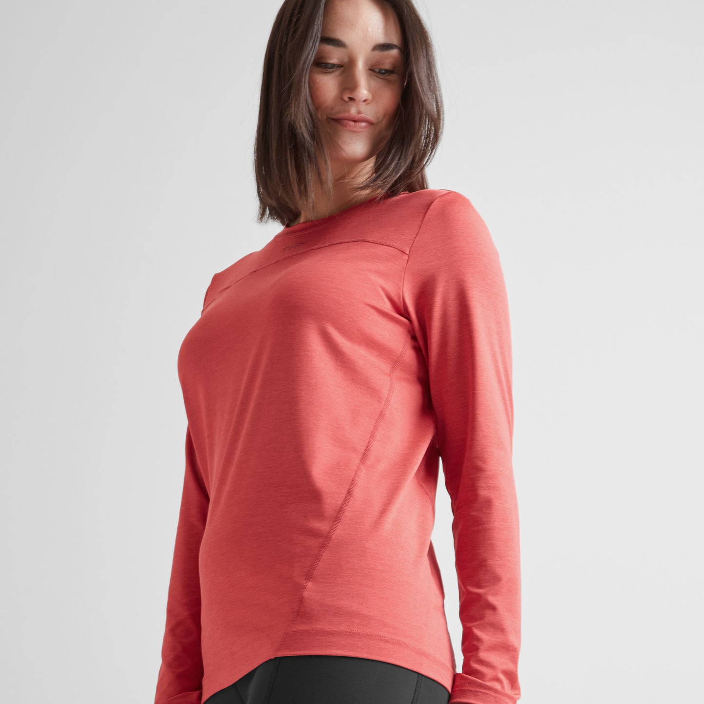 Blakely Womens Long Sleeve Performance Top - Cranberry Marl
