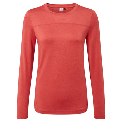 Blakely Womens Long Sleeve Performance Top - Cranberry Marl