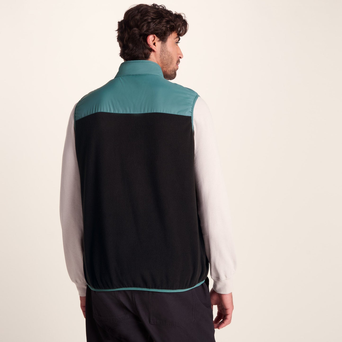 Boltby Mens Relaxed Fit Microfleece Gilet - Hydro Blue/Black