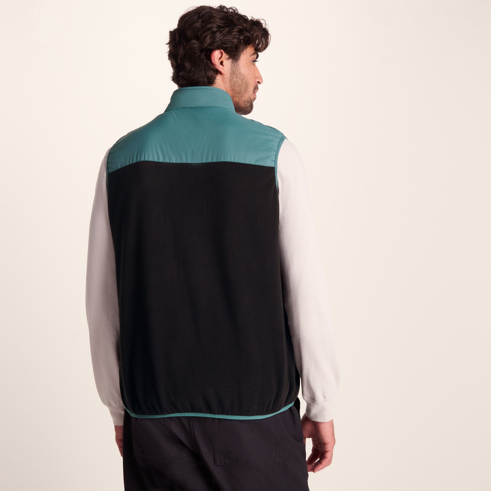 Boltby Mens Relaxed Fit Microfleece Gilet - Hydro Blue/Black