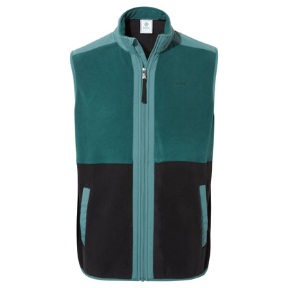 Boltby Mens Relaxed Fit Microfleece Gilet - Hydro Blue/Black