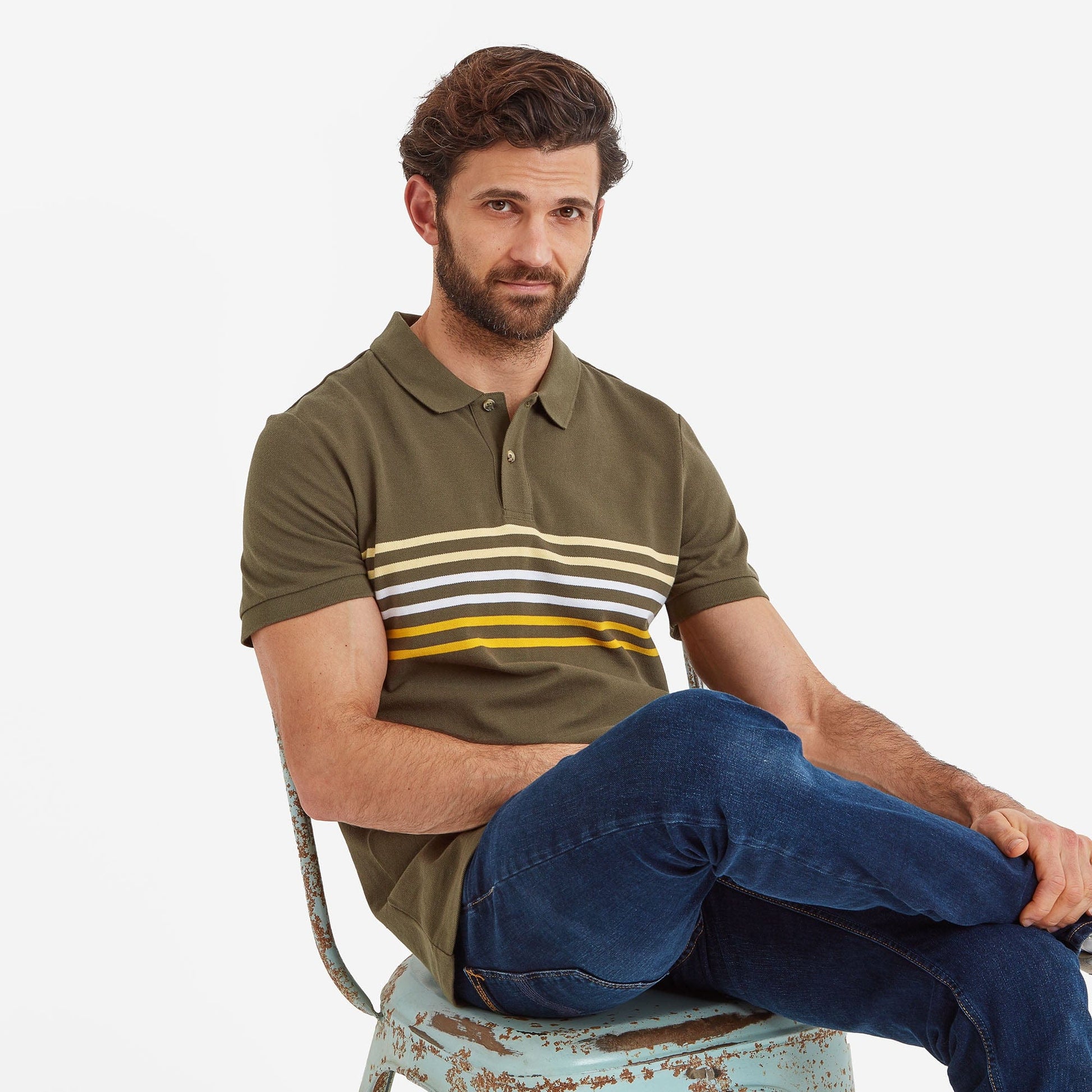 Bolton Mens Polo Shirt - Khaki