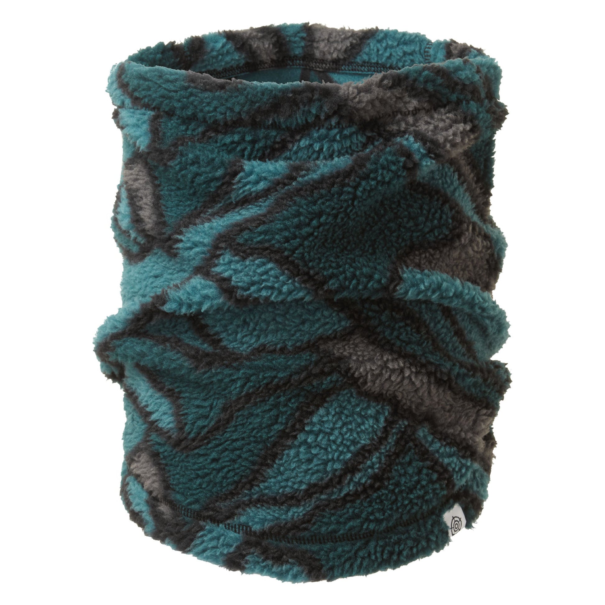 Bramley Snow Tube - Dk Turquoise Abstract Mountain Print