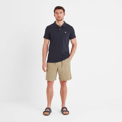 Braunton Mens 100% Cotton Pique Polo Shirt - Dark Indigo