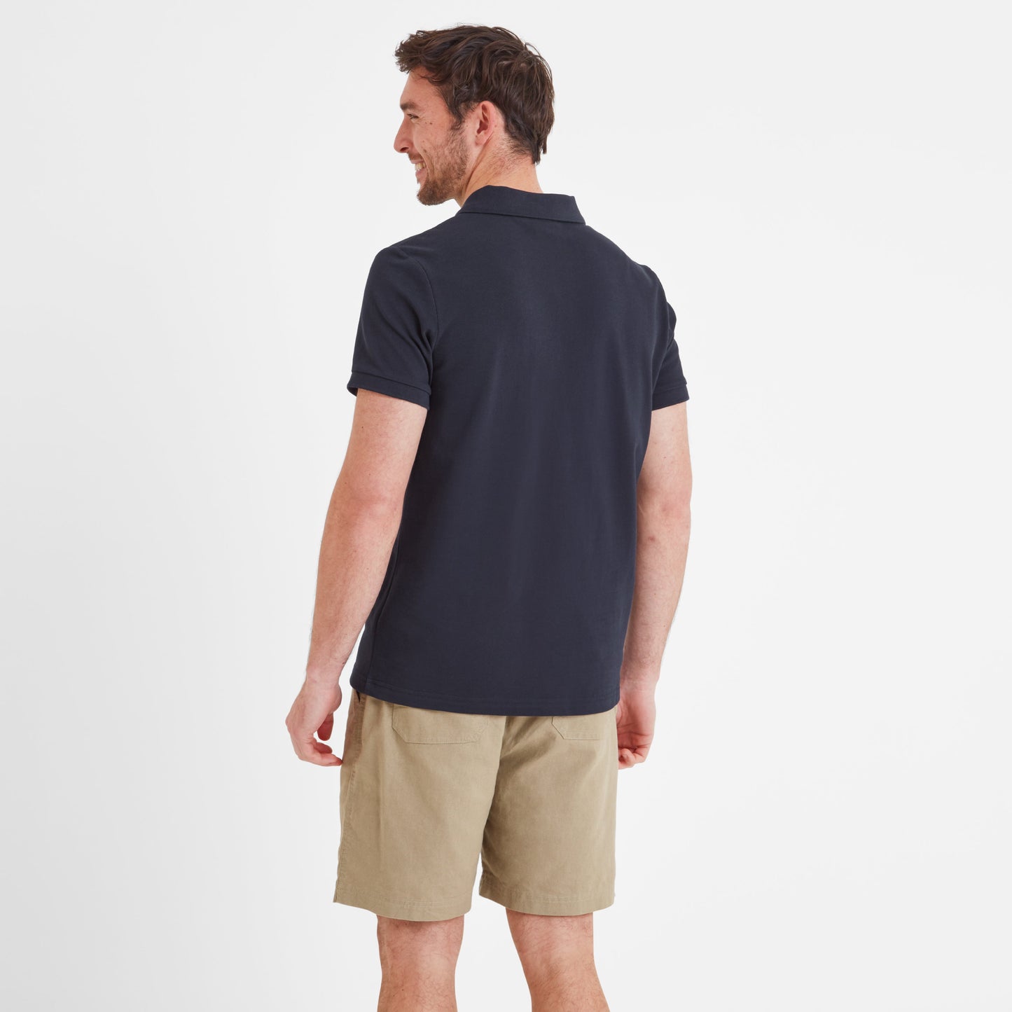 Braunton Mens 100% Cotton Pique Polo Shirt - Dark Indigo