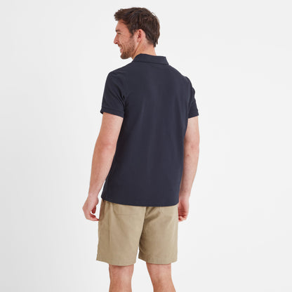 Braunton Mens 100% Cotton Pique Polo Shirt - Dark Indigo