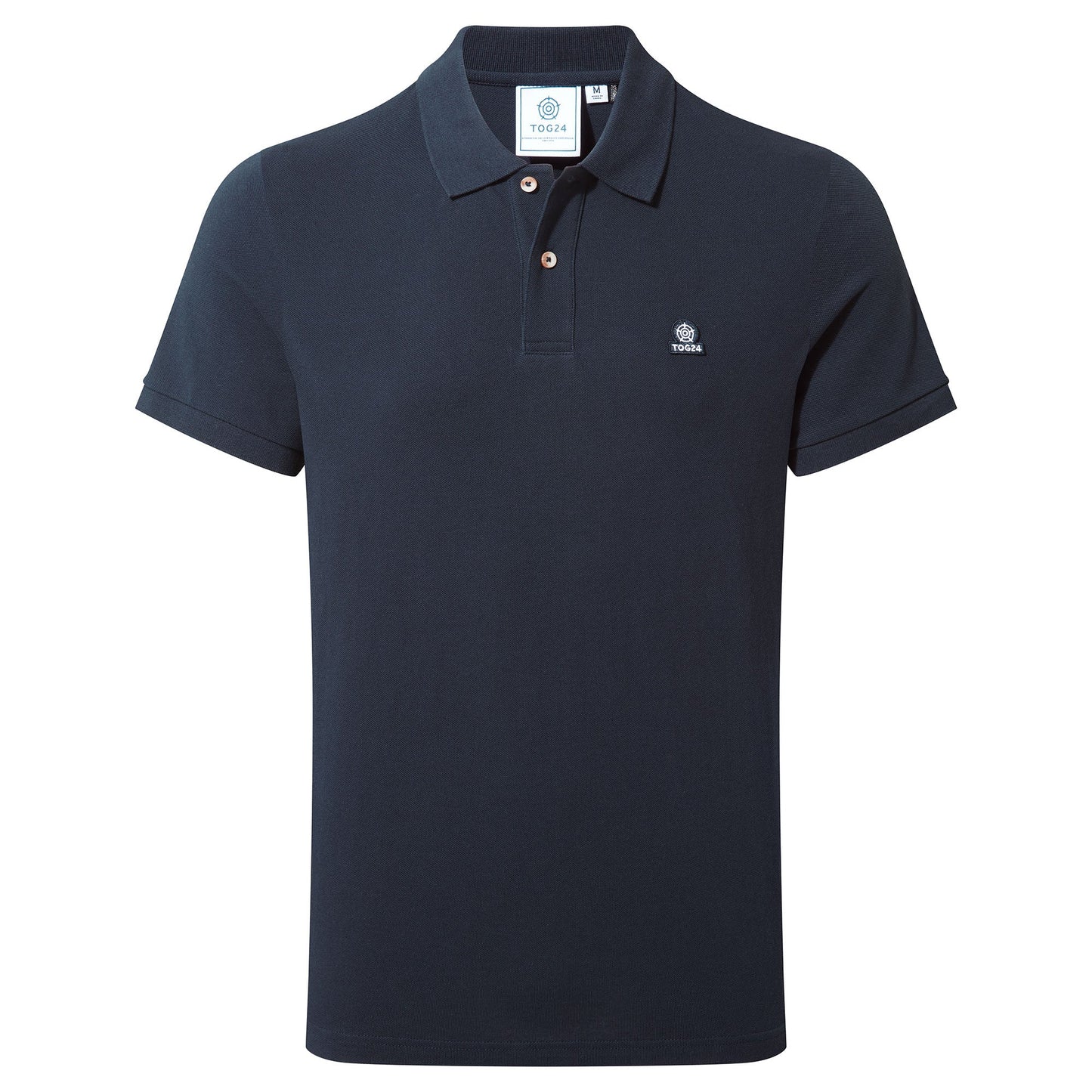 Braunton Mens 100% Cotton Pique Polo Shirt - Dark Indigo