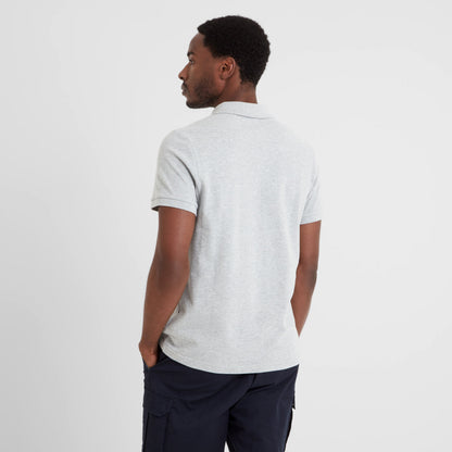 Braunton Mens 100% Cotton Pique Polo Shirt - Light Grey Marl