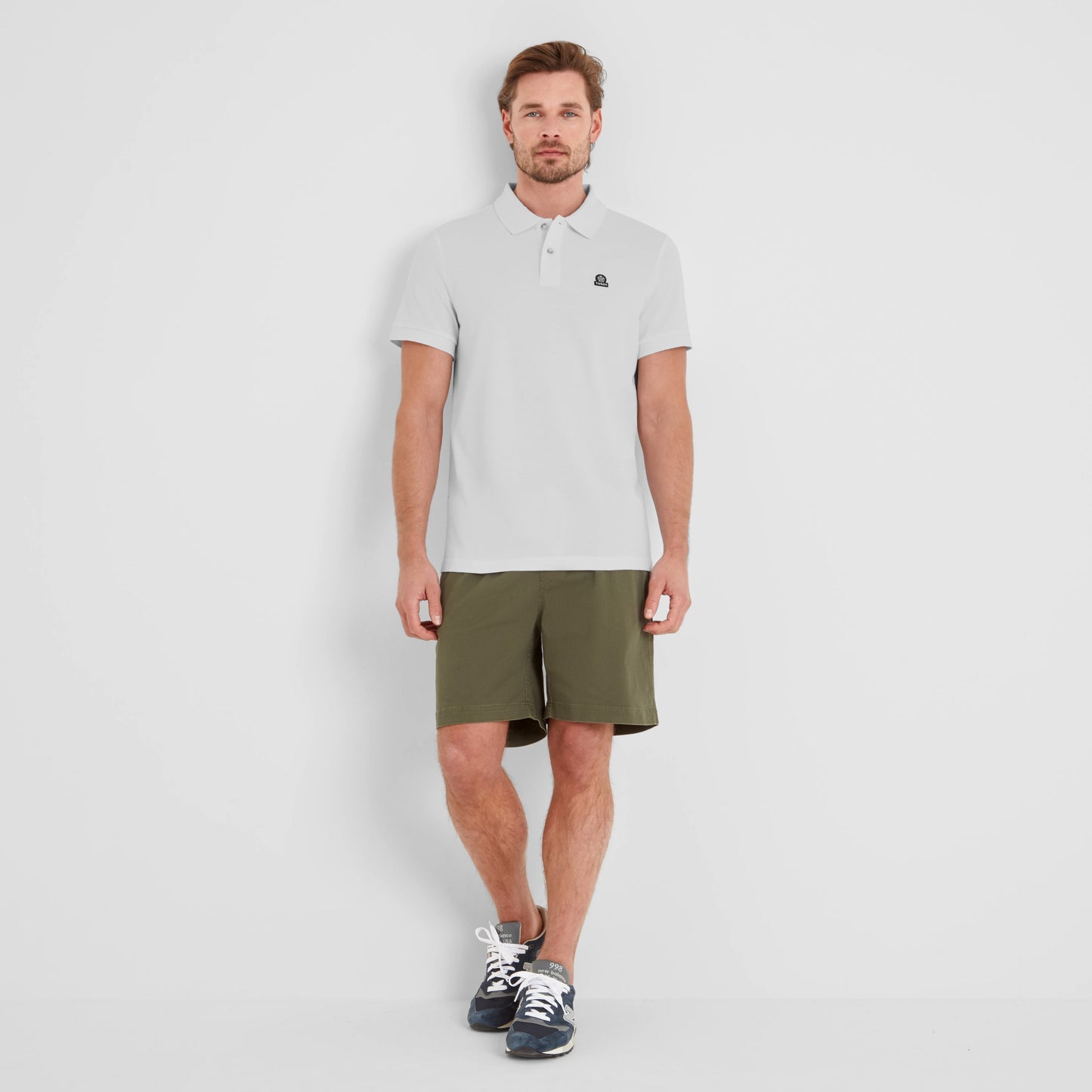 Braunton Mens 100% Cotton Pique Polo Shirt - Optic White