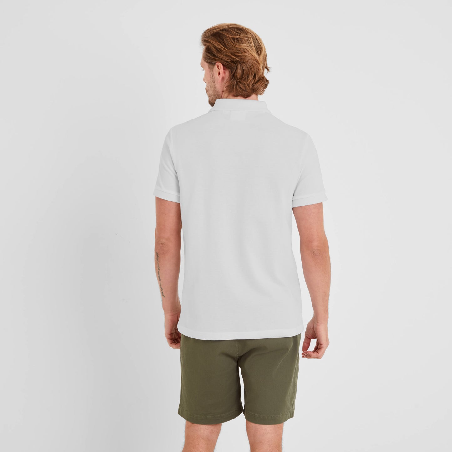 Braunton Mens 100% Cotton Pique Polo Shirt - Optic White