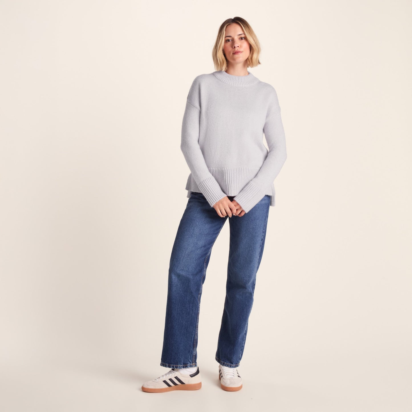 Bree Womens Supersoft Knitted Jumper - Lavender Grey