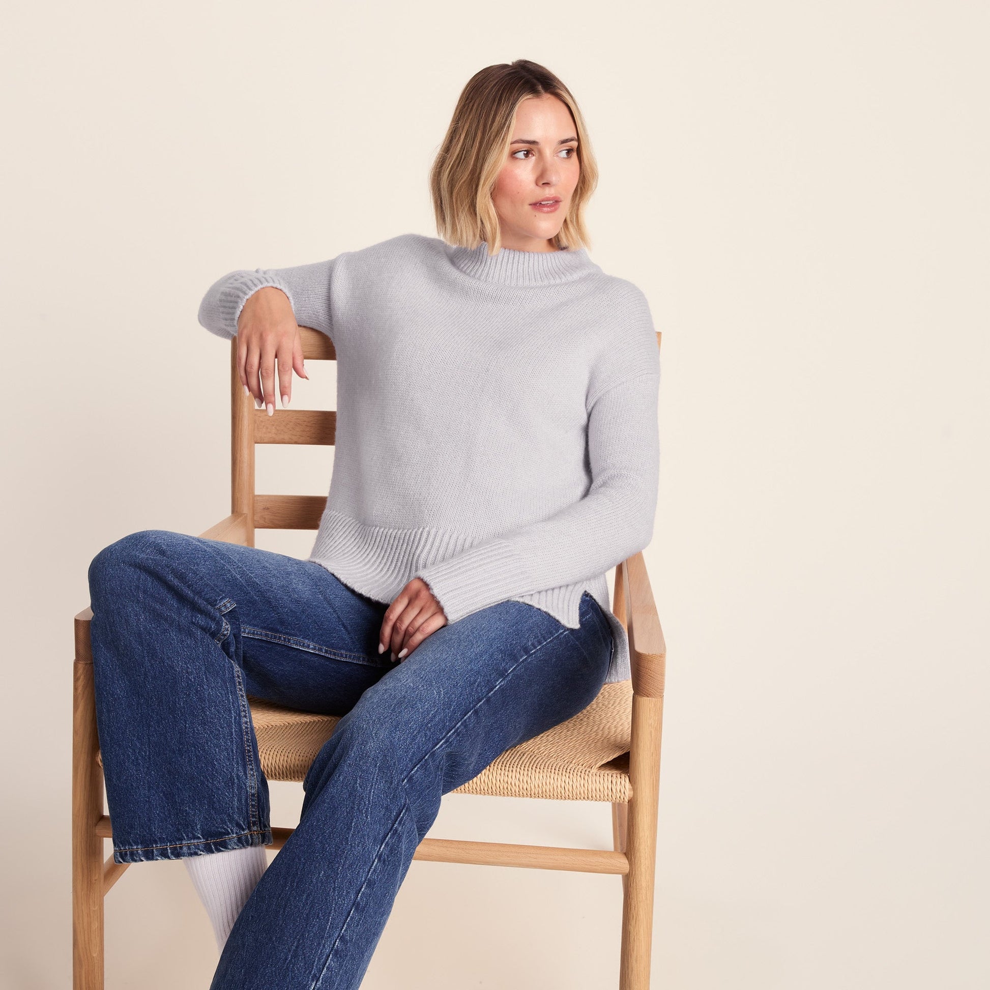 Bree Womens Supersoft Knitted Jumper - Lavender Grey