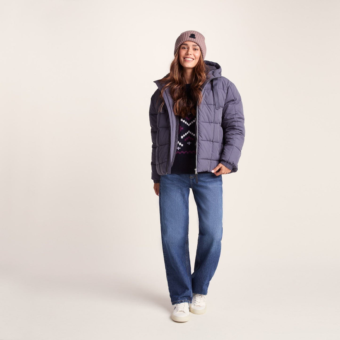 Burke Knit Hat - Mauve