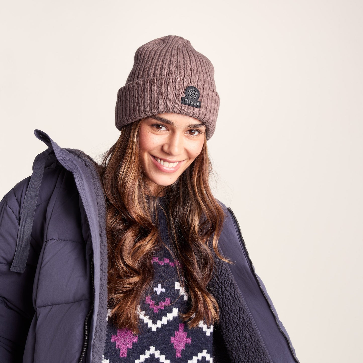 Burke Knit Hat - Mauve