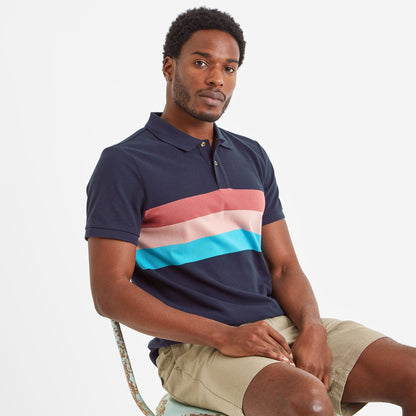 Butley Mens 100% Cotton Polo Shirt - Dark Indigo