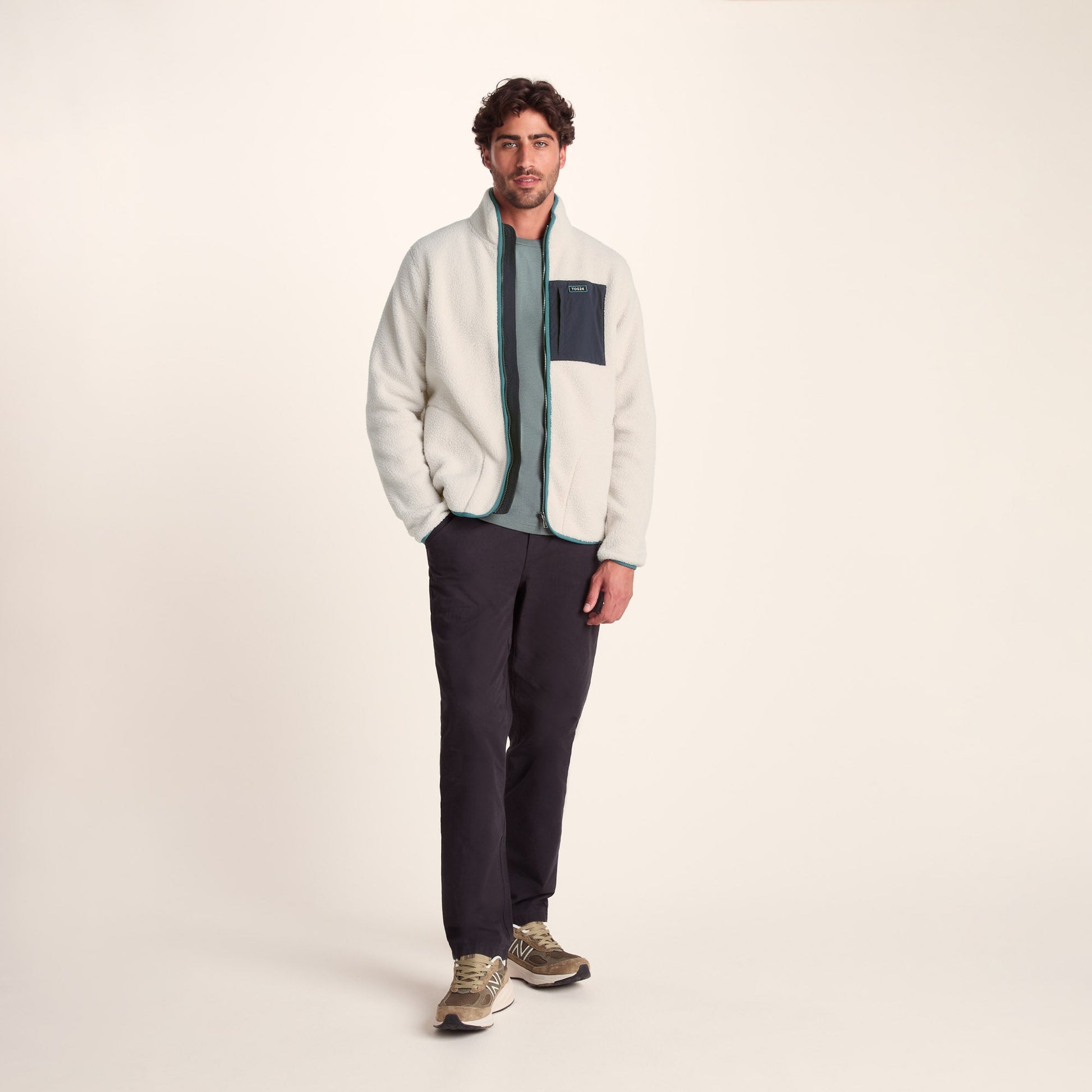 Cameron Mens Sherpa Fleece - Warm Cloud