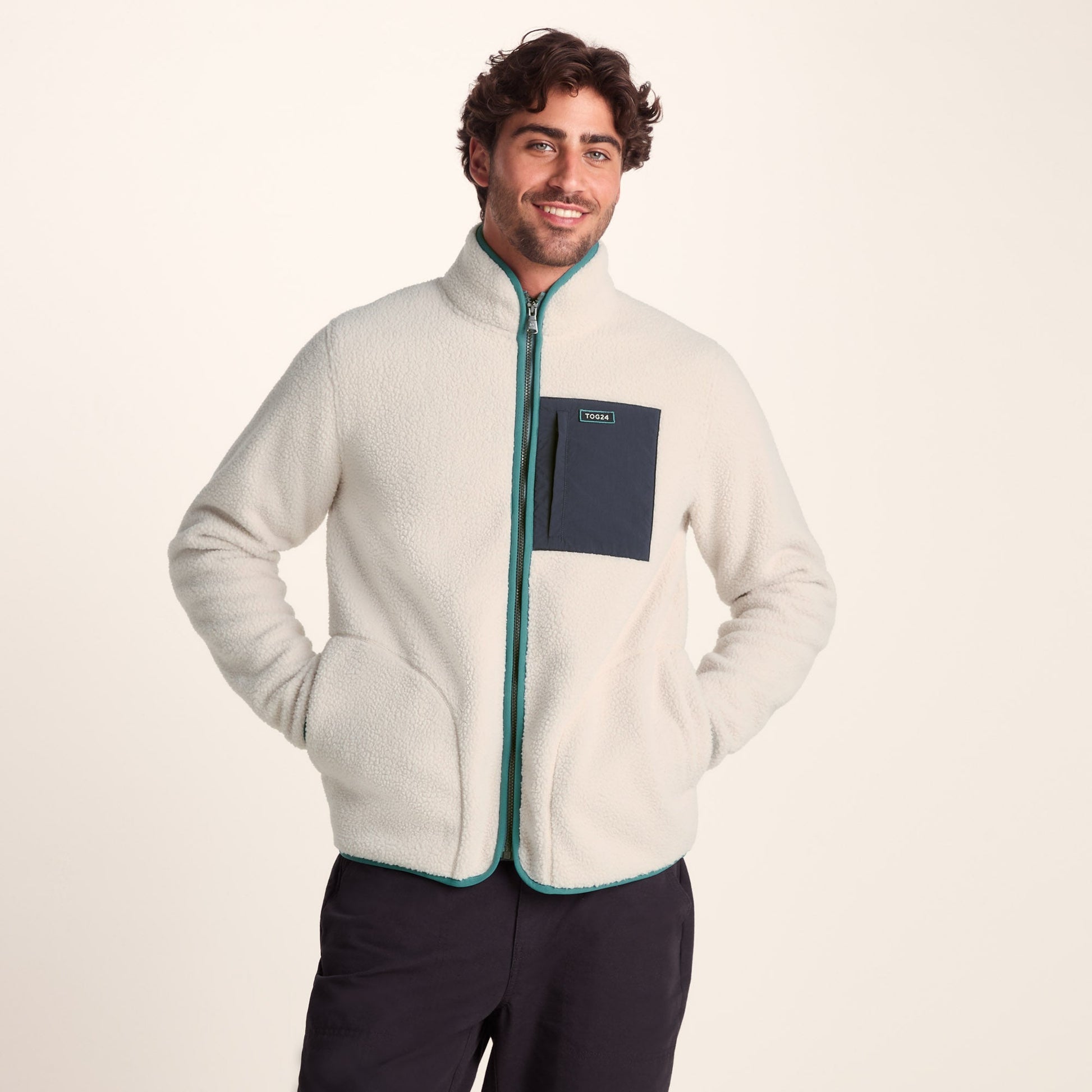 Cameron Mens Sherpa Fleece - Warm Cloud