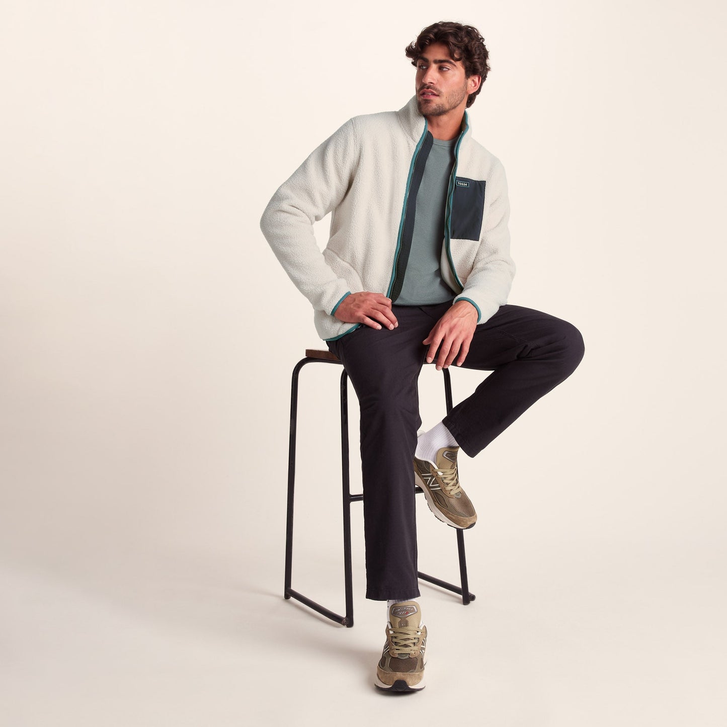 Cameron Mens Sherpa Fleece - Warm Cloud