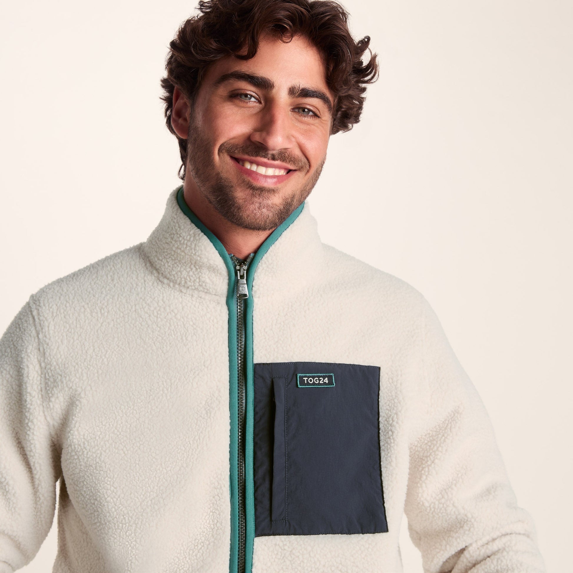 Cameron Mens Sherpa Fleece - Warm Cloud