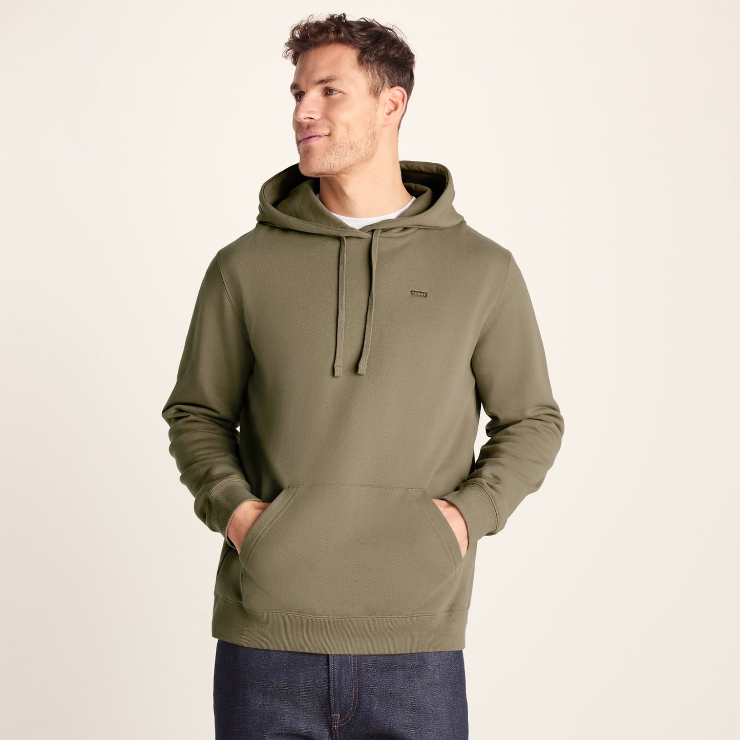 Carlton Mens Oversized Heavyweight 100% Cotton Hoody - Mushroom