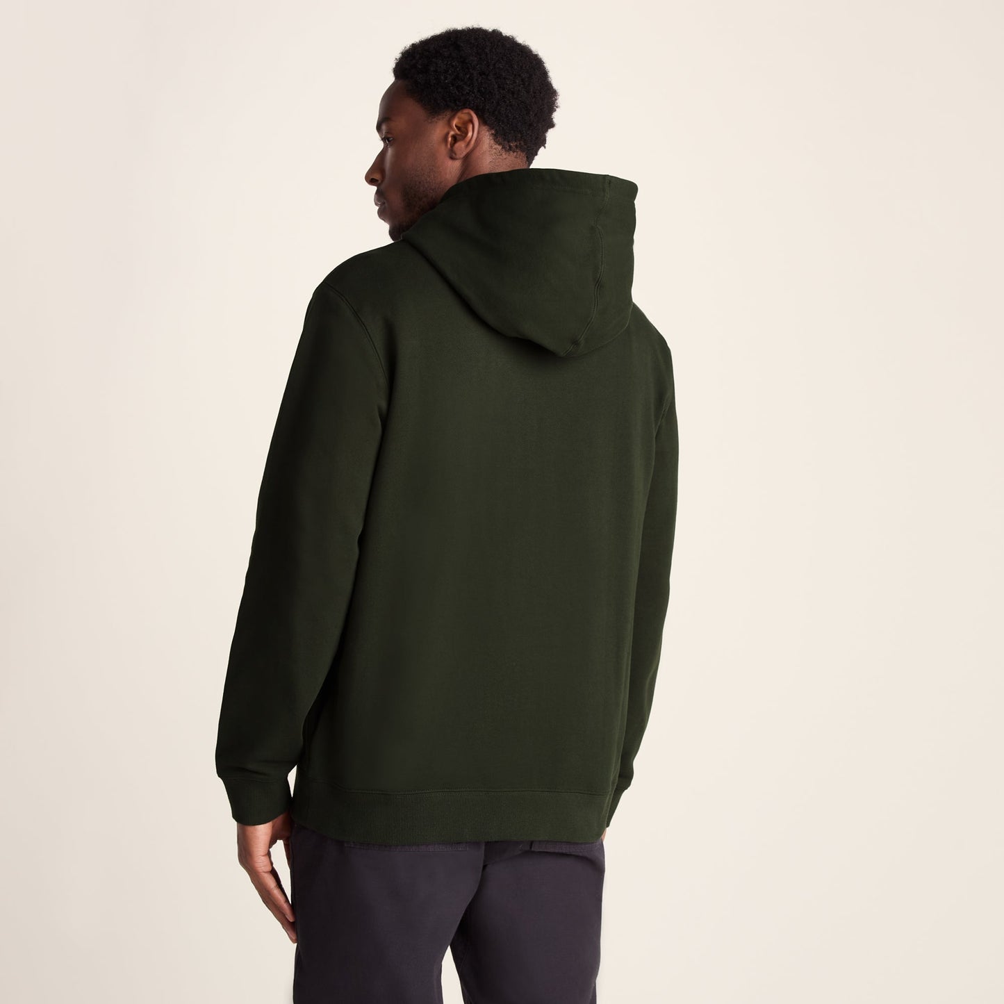 Carlton Mens Oversized Heavyweight 100% Cotton Hoody - Dark Olive Green