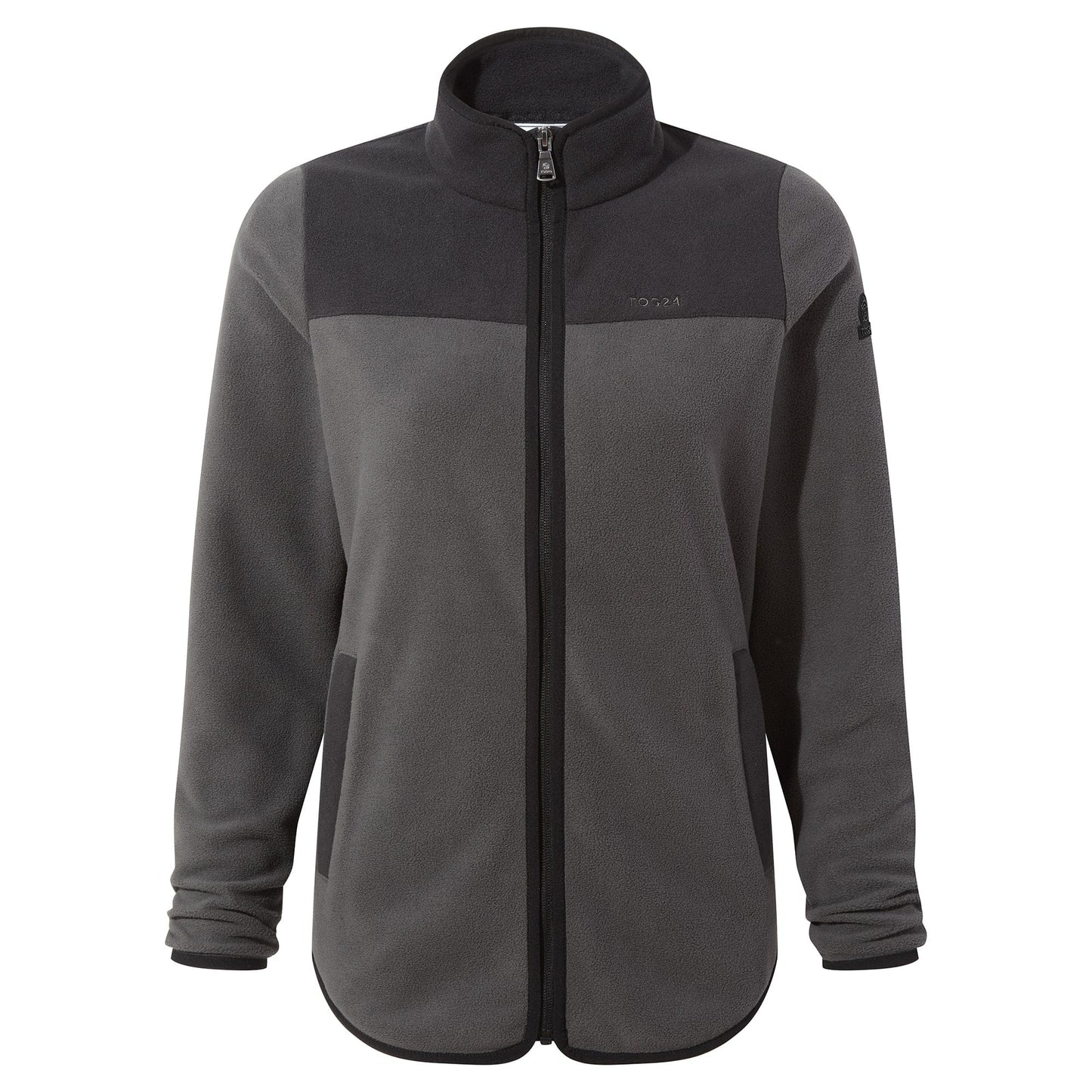 Carty Womens Colour Block Fleece Jacket - Washed Black/Black