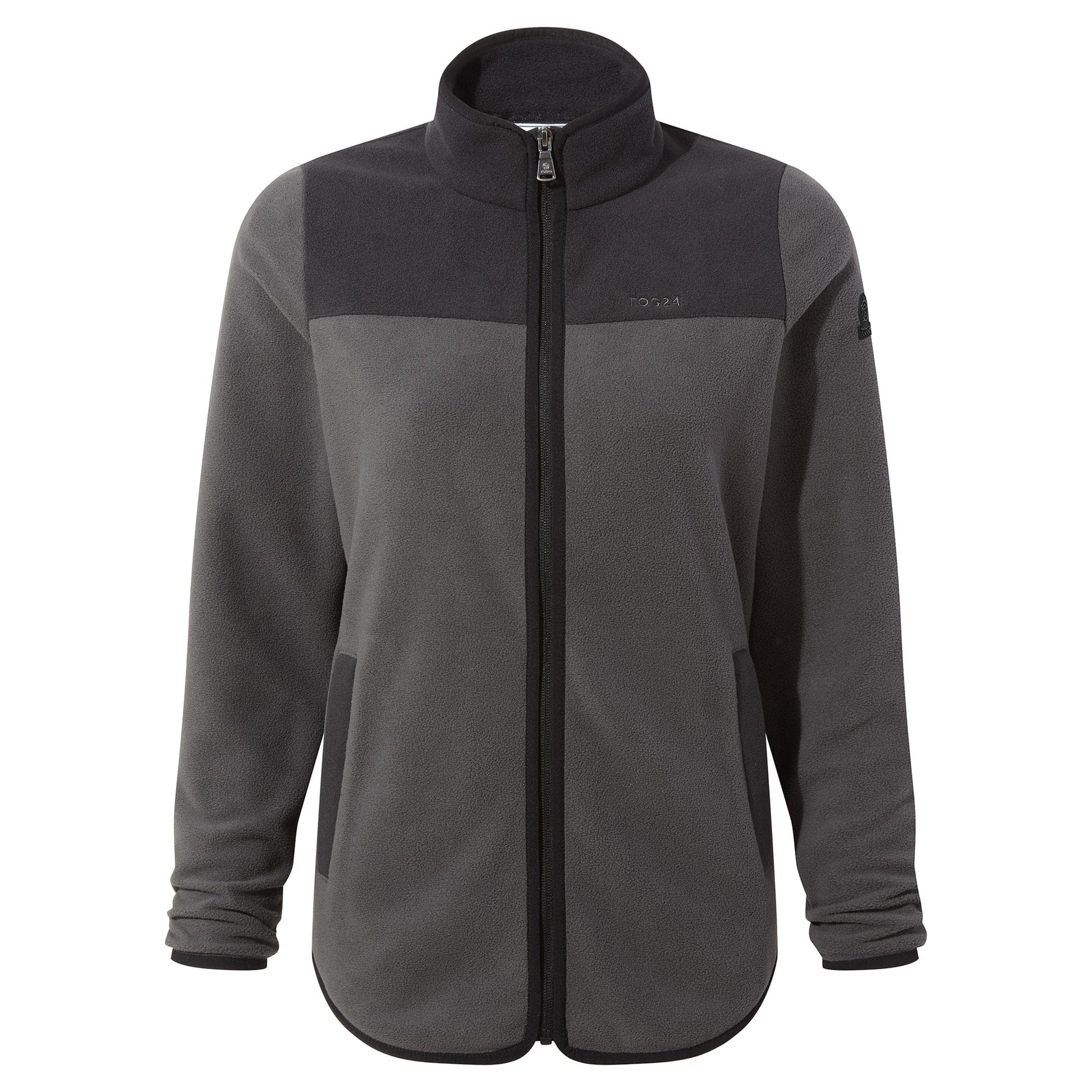 Carty Womens Colour Block Fleece Jacket - Washed Black/Black