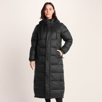 Cautley Womens Long Padded Shower Resistant Jacket - Black