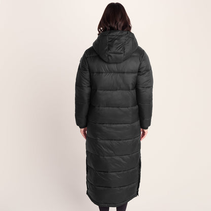 Cautley Womens Long Padded Shower Resistant Jacket - Black