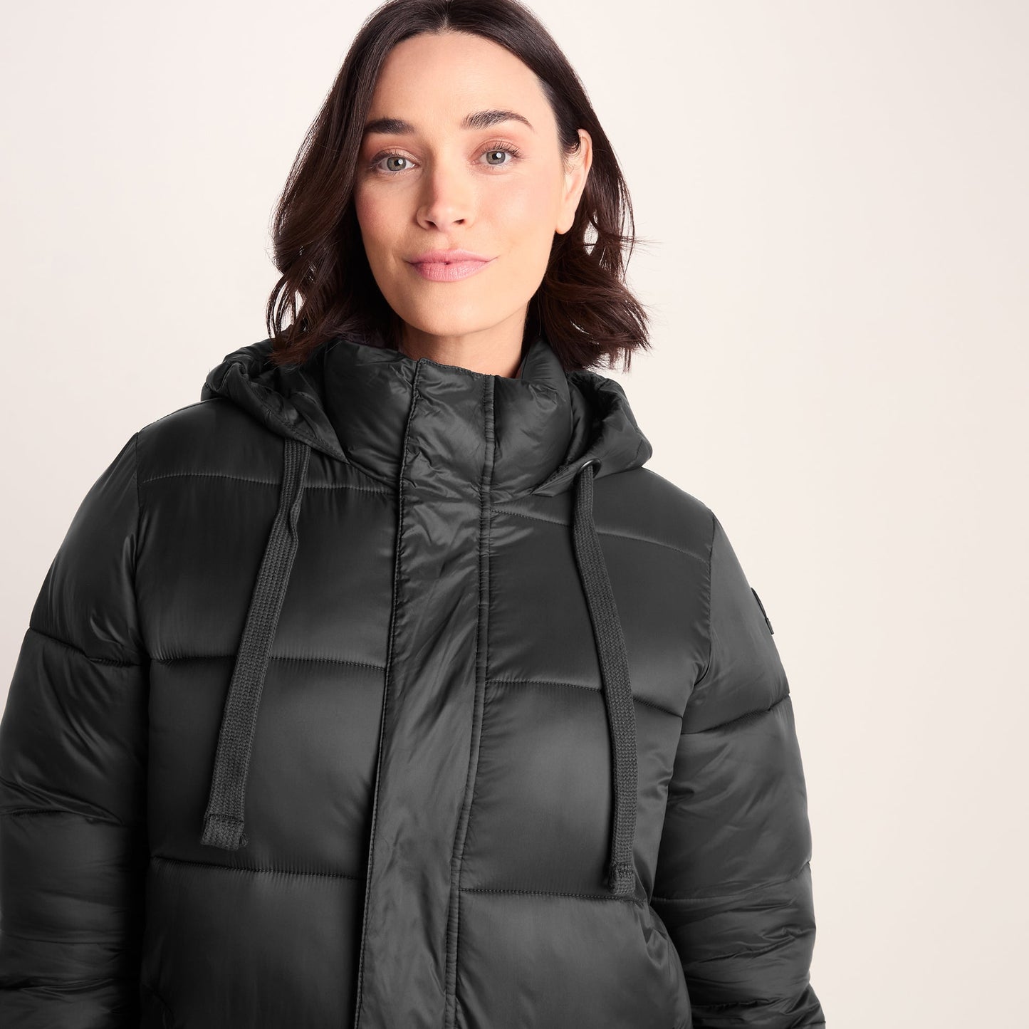 Cautley Womens Long Padded Shower Resistant Jacket - Black